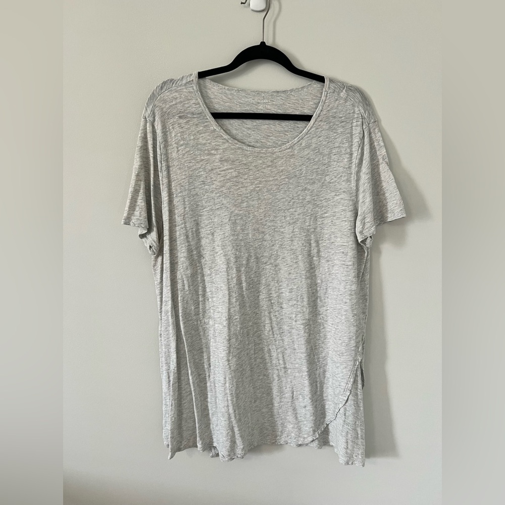 Old Navy Heather Gray Scoop Neck Short Sleeve Tee